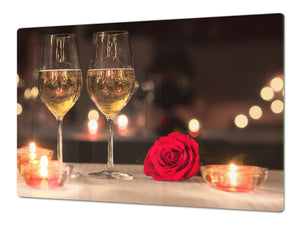 TABLERO DE PROTECCIÓN DE COCINA GRANDE o cubierta de la placa de inducción - Serie de Vinos DD04 Champagne Para Dos
