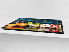 UNIQUE Tempered GLASS Kitchen Board Fruit and Vegetables series DD02 Wet fruit