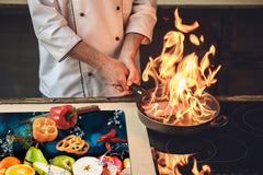 UNIQUE Tempered GLASS Kitchen Board Fruit and Vegetables series DD02 Wet fruit