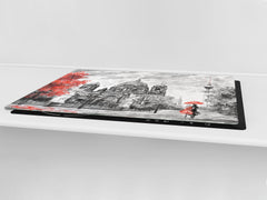 GIGANTIC CUTTING BOARD and Cooktop Cover- Image Series DD05A Romantic walk 1