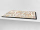 Riesig Schneidbrett aus Hartglas und schützende Arbeitsoberfläche; Egyptian Series DD15:  Ethnic ornament