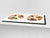 Enorm Küchenbrett aus Hartglas und Induktionskochplattenabdeckung; Food series DD16: Diet & Reality