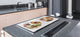 Enorm Küchenbrett aus Hartglas und Induktionskochplattenabdeckung; Food series DD16: Diet & Reality