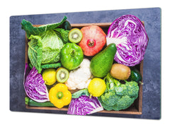 UNIQUE Tempered GLASS Kitchen Board Fruit and Vegetables series DD02 Vegetable box