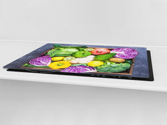 UNIQUE Tempered GLASS Kitchen Board Fruit and Vegetables series DD02 Vegetable box
