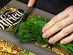 BIG KITCHEN BOARD & Induction Cooktop Cover – Glass Pastry Board - Food series DD16 African food