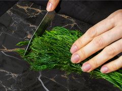 UNIQUE Tempered GLASS Kitchen Board – Impact & Scratch Resistant Cooktop cover DD32 Marbles 2 Series: Gold ripples on black background