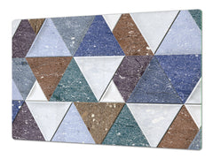 ENORMOUS  Tempered GLASS Chopping Board - Induction Cooktop Cover DD36 Textures and tiles 2 Series: Colourful tiles