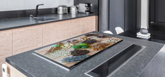 Schneidbrett aus Hartglas und schützende Arbeitsoberfläche – Schneideplatten: Sehr groß Küchenbrett aus Hartglas und Kochplattenabdeckung; spice series DD03B: Spices 7