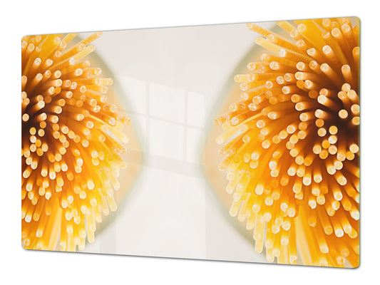 BIG KITCHEN BOARD & Induction Cooktop Cover – Glass Pastry Board - Food series DD16 Pasta 1