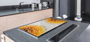 BIG KITCHEN BOARD & Induction Cooktop Cover – Glass Pastry Board - Food series DD16 Pasta 1