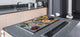 BIG KITCHEN BOARD & Induction Cooktop Cover – Glass Pastry Board - Food series DD16 Healthy porridge
