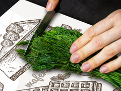 Tempered GLASS Cutting Board - Glass Kitchen Board; Cakes and Sweets Serie DD13 Desserts vintage set