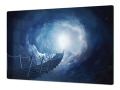 Induction Cooktop Cover – Glass Worktop saver: Fantasy and fairy-tale series DD18 A bridge to the universe
