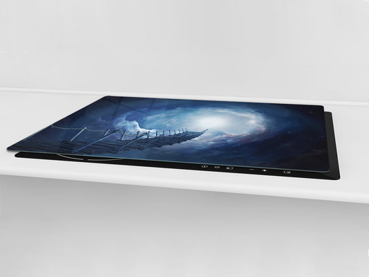 Induction Cooktop Cover – Glass Worktop saver: Fantasy and fairy-tale series DD18 A bridge to the universe