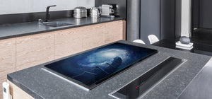 Induction Cooktop Cover – Glass Worktop saver: Fantasy and fairy-tale series DD18 A bridge to the universe