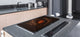 ENORMOUS  Tempered GLASS Chopping Board - Induction Cooktop Cover – SINGLE: 80 x 52 cm; DOUBLE: 40 x 52 cm; DD43 Abstract Graphics Series: Eye of fantasy dragon