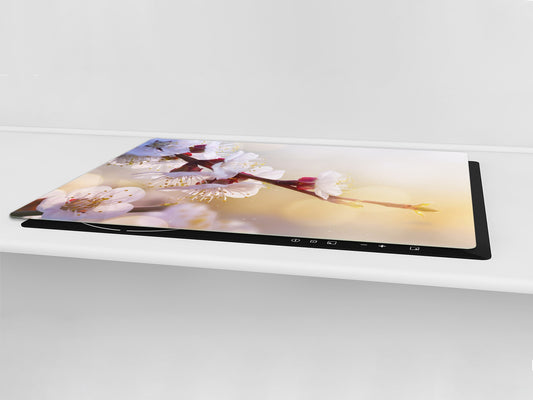 ENORMOUS  Tempered GLASS Chopping Board - Flower series DD06A Cherry blossom 3