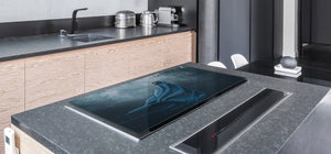 Induction Cooktop Cover – Glass Worktop saver: Fantasy and fairy-tale series DD18 A woman in a coat