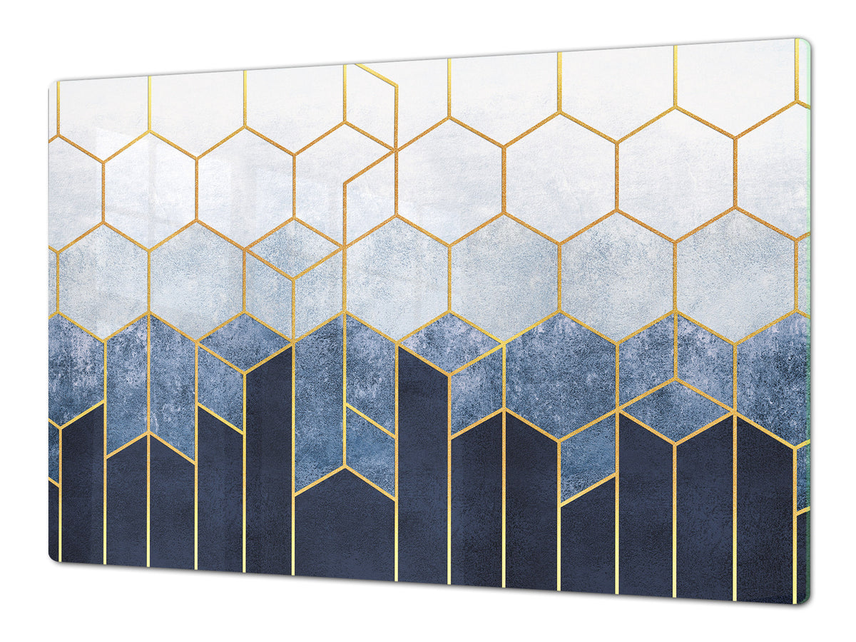 ENORMOUS  Tempered GLASS Chopping Board - Induction Cooktop Cover DD36 Textures and tiles 2 Series: Geometric abstraction