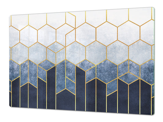 ENORMOUS  Tempered GLASS Chopping Board - Induction Cooktop Cover DD36 Textures and tiles 2 Series: Geometric abstraction