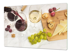 BIG KITCHEN PROTECTION BOARD or Induction Cooktop Cover - Wine Series DD04 French wines 1