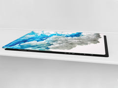 UNIQUE Tempered GLASS Kitchen Board – Abstract Series DD14 A stain of paint