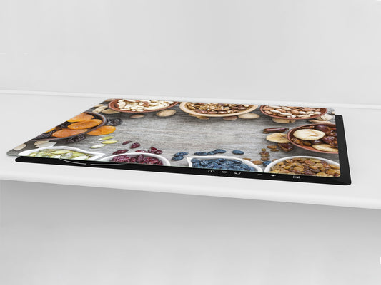 BIG KITCHEN BOARD & Induction Cooktop Cover – Glass Pastry Board - Food series DD16 Delicacies 4