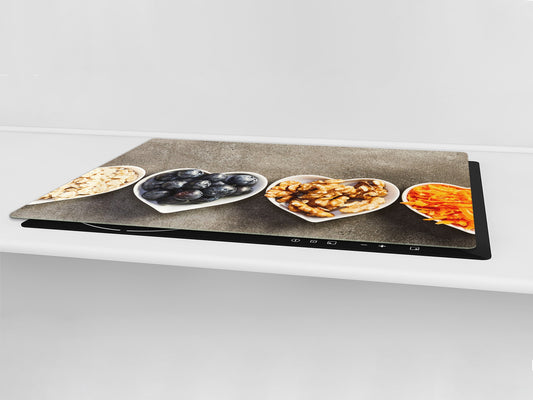 BIG KITCHEN BOARD & Induction Cooktop Cover – Glass Pastry Board - Food series DD16 Delicacies 5