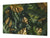 BIG KITCHEN BOARD & Induction Cooktop Cover – Glass Pastry Board – SINGLE: 80 x 52 cm (31,5” x 20,47”); DOUBLE: 40 x 52 cm (15,75” x 20,47”); DD41 Tropical Leaves Series: Gold-green jungle