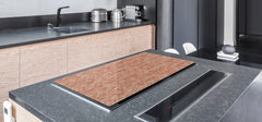 GIGANTIC CUTTING BOARD and Cooktop Cover - Glass Kitchen Board DD35 Textures and tiles 1 Series: Vintage red brick texture
