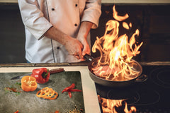 Schneidbrett aus Hartglas und schützende Arbeitsoberfläche – Schneideplatten: Sehr groß Küchenbrett aus Hartglas und Kochplattenabdeckung; spice series DD03B: Spices 9