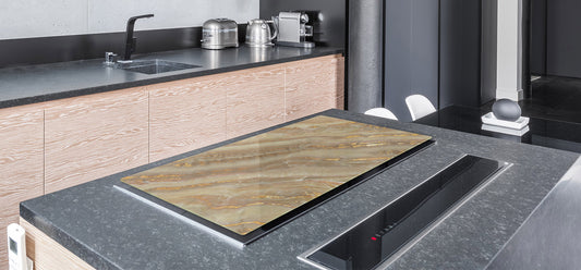 Gigantic Worktop saver and Pastry Board - Tempered GLASS Cutting Board DD21 Marbles 1 Series: Golden mineral