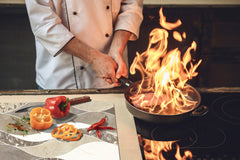 HUGE Cutting Board – Worktop saver and Pastry Board – Glass Kitchen Board DD37 Vintage leaves and patterns Series: Versatile tile pattern