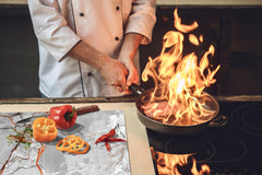 UNIQUE Tempered GLASS Kitchen Board – Impact & Scratch Resistant Cooktop cover DD32 Marbles 2 Series: Glossy slab marble texture