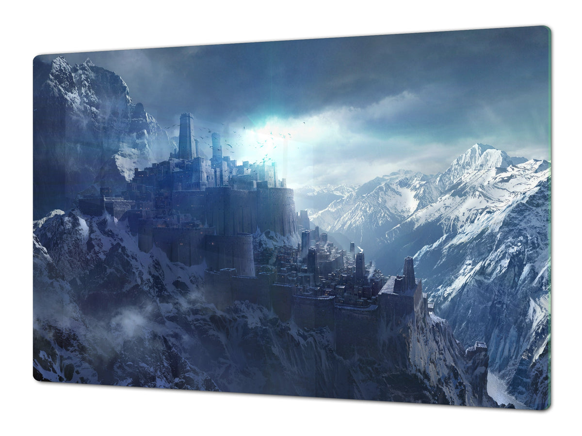 Induction Cooktop Cover – Glass Worktop saver: Fantasy and fairy-tale series DD18 Dark castle