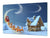 GÉANT Planche à découper et protège-plain de travail; Une série d'épices DD30 Série de Noël  Père Noël et le renne
