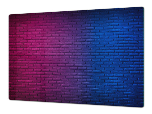 GIGANTIC CUTTING BOARD and Cooktop Cover - Glass Kitchen Board DD35 Textures and tiles 1 Series: Club brick wall