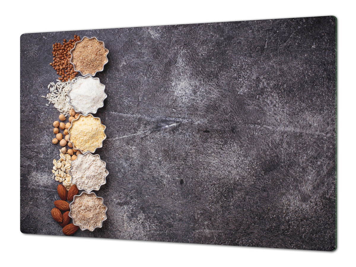 HUGE TEMPERED GLASS CHOPPING BOARD – Bread and flour series DD09 Types of flour