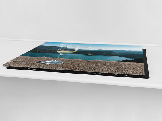 BIG KITCHEN PROTECTION BOARD or Induction Cooktop Cover - Wine Series DD04 A glass of wine 1