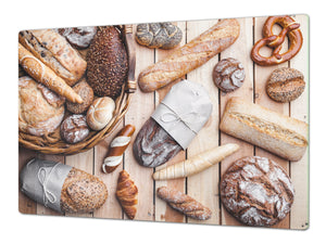 HUGE TEMPERED GLASS CHOPPING BOARD – Bread and flour series DD09 Fresh bread 4