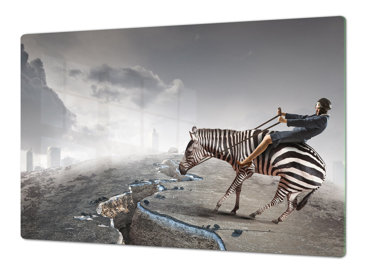 Induction Cooktop Cover – Glass Worktop saver: Fantasy and fairy-tale series DD18 Stop over the precipice 2