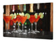 Sehr groß Schneidbrett aus Hartglas und schützende Arbeitsoberfläche; Series Drinks and drinks DD11: Orange Cosmopolitan