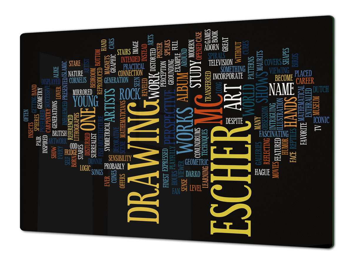 GIGANTIC CUTTING BOARD and Cooktop Cover - Expressions Series DD17 ESCHER Cloud