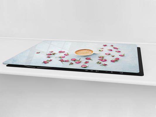 Worktop saver and Pastry Board – Glass Kitchen Board- Coffee series DD07 Coffee 3