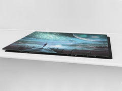 Induction Cooktop Cover – Glass Worktop saver: Fantasy and fairy-tale series DD18 Moonlit night
