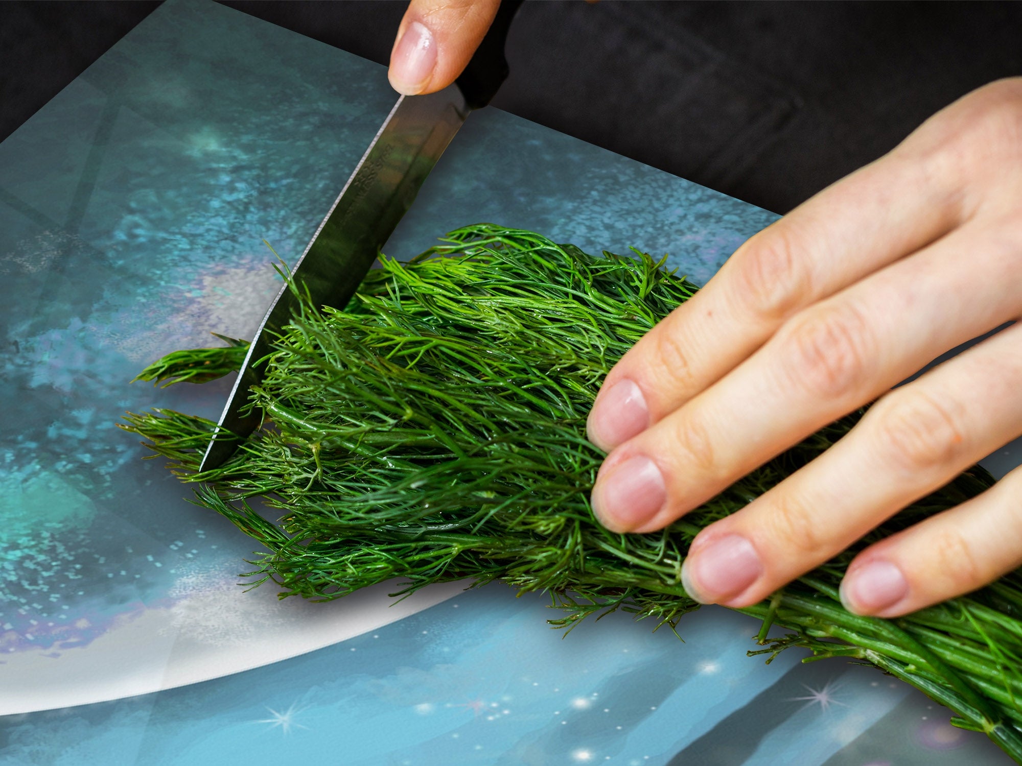 Induction Cooktop Cover – Glass Worktop saver: Fantasy and fairy-tale series DD18 Moonlit night