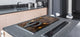 BIG KITCHEN BOARD & Induction Cooktop Cover – Glass Pastry Board - Food series DD16 Nuts in a mortar 1