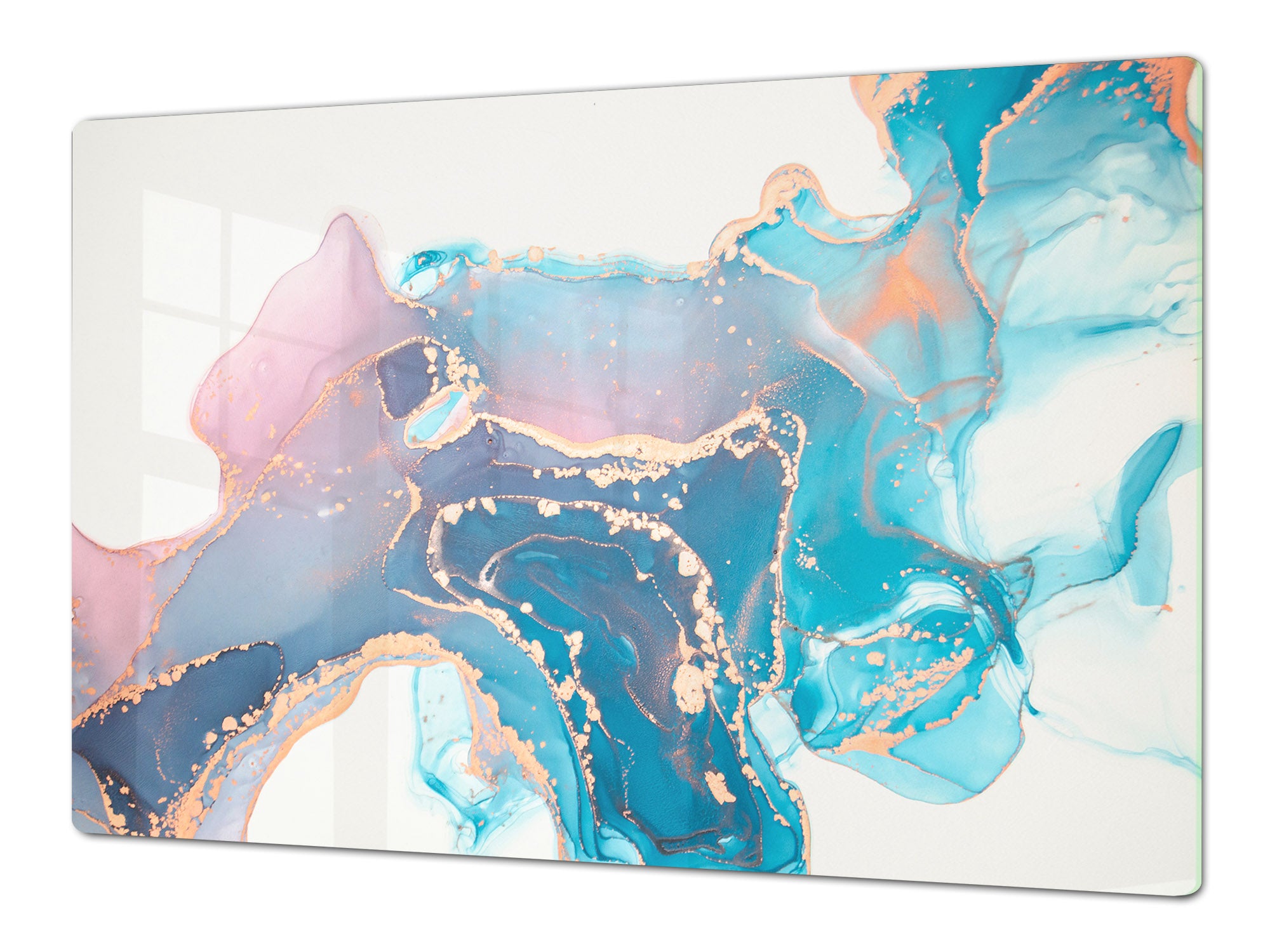 HUGE TEMPERED GLASS COOKTOP COVER – Glass Cutting Board and Worktop Saver DD33 Colourful abstractions Series: Abstract fluid art