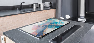 HUGE TEMPERED GLASS COOKTOP COVER – Glass Cutting Board and Worktop Saver DD33 Colourful abstractions Series: Abstract fluid art